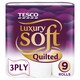 image 1 of Tesco Luxury Soft Toilet Tissue 9 Roll Quilted