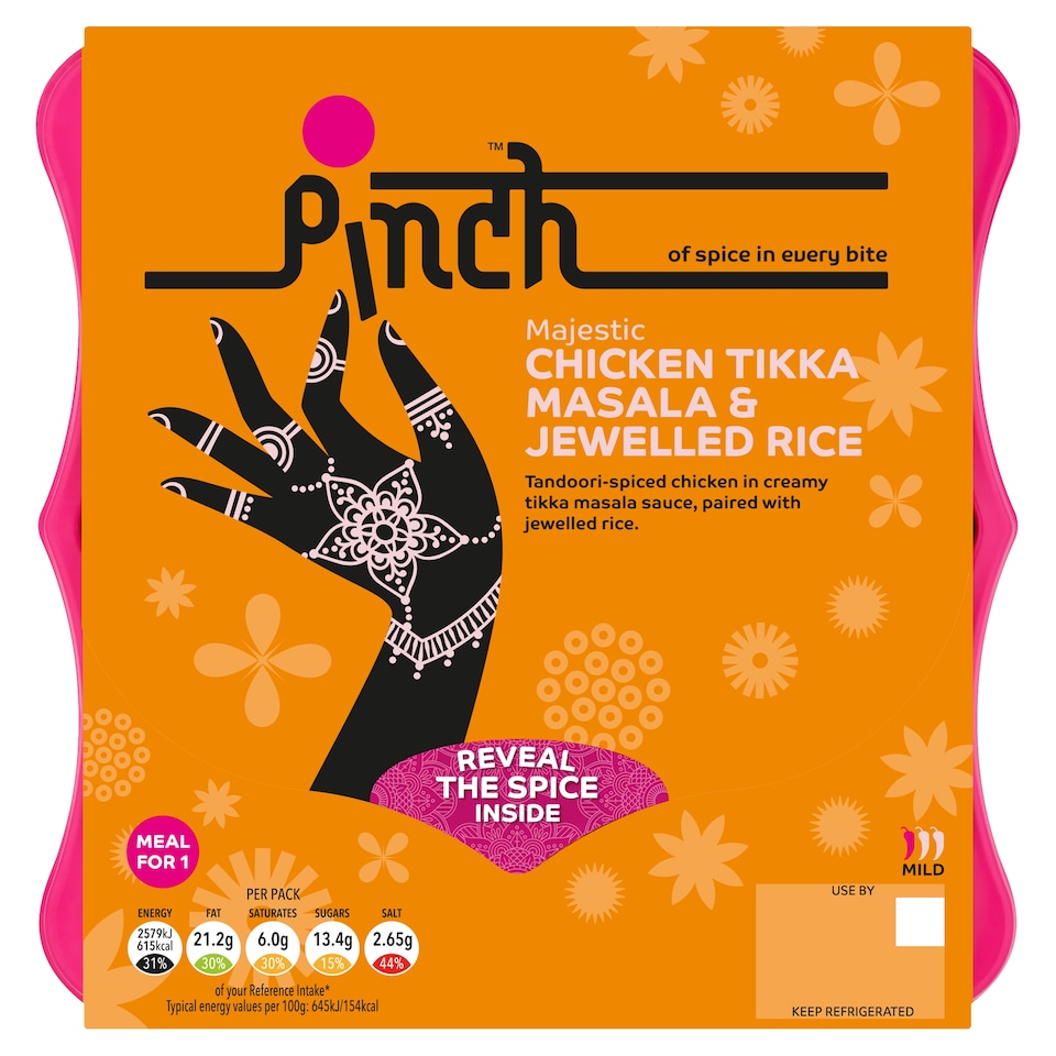 Pinch Majestic Chicken Tikka Masala & Jewelled Rice 400g
