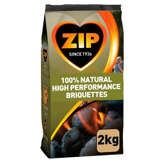 Zip 2Kg Charcoal Briquettes Tesco Groceries