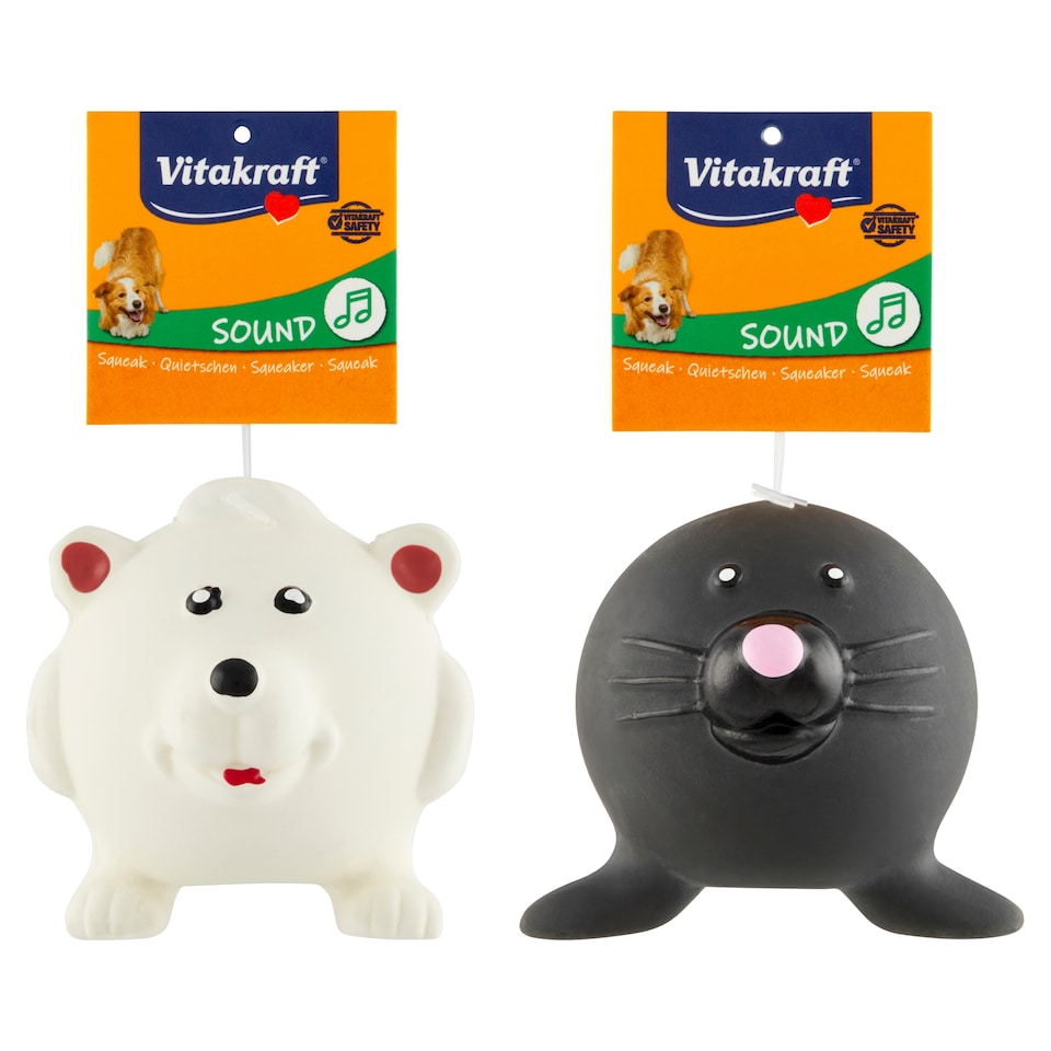 obrázok 1 z Vitakraft Pískacia loptička Hugo & Pedro latex