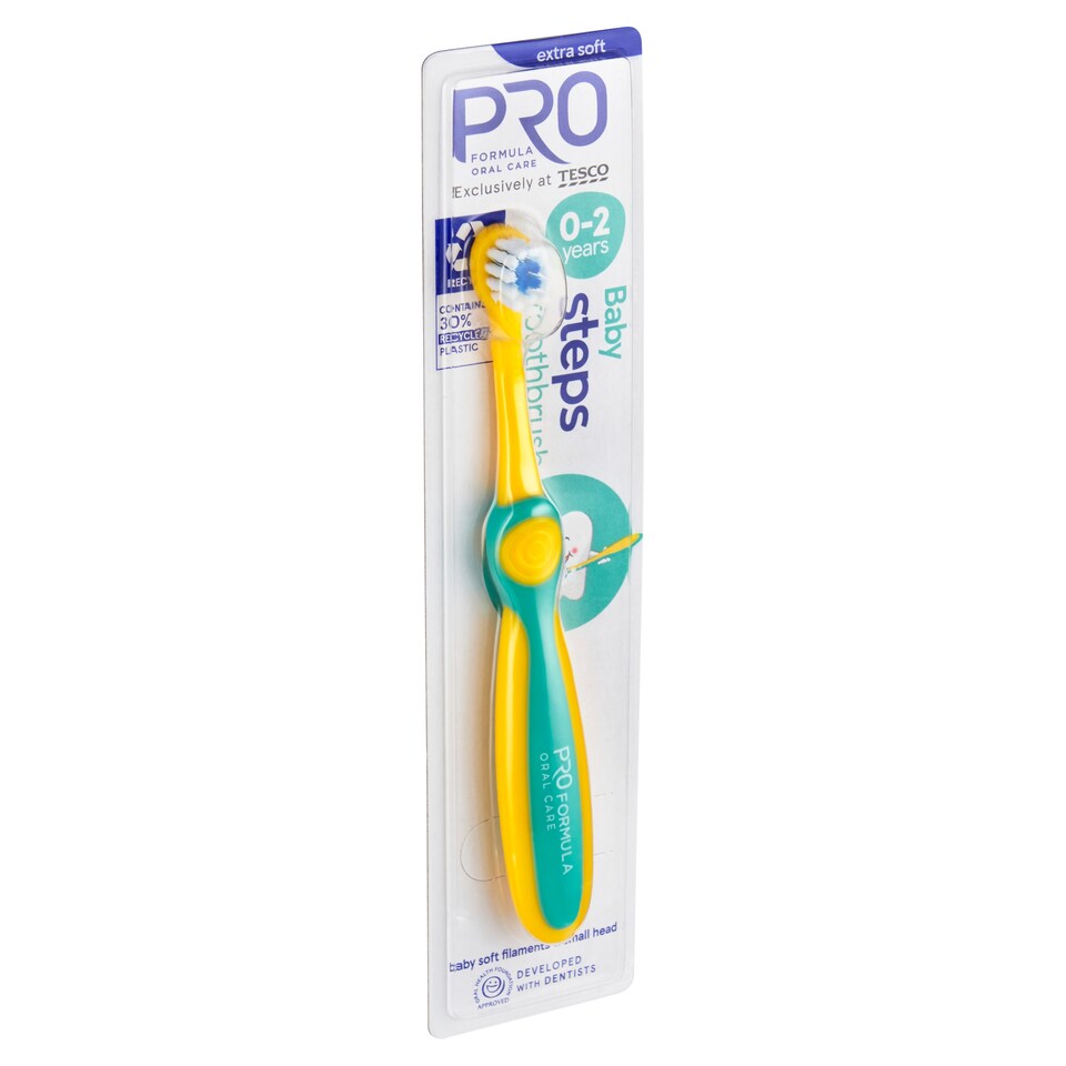 obrázok 1 z Tesco Pro Formula Baby Steps Extra Soft zubná kefka pre deti do 2 rokov