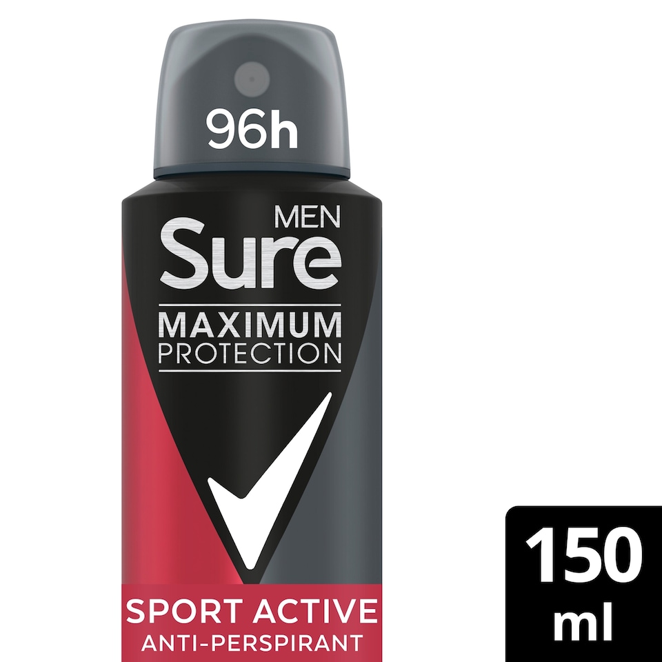 image 1 of Sure Men Maximum Protection 96h Sport Active Antiperspirant Deodorant 150ml