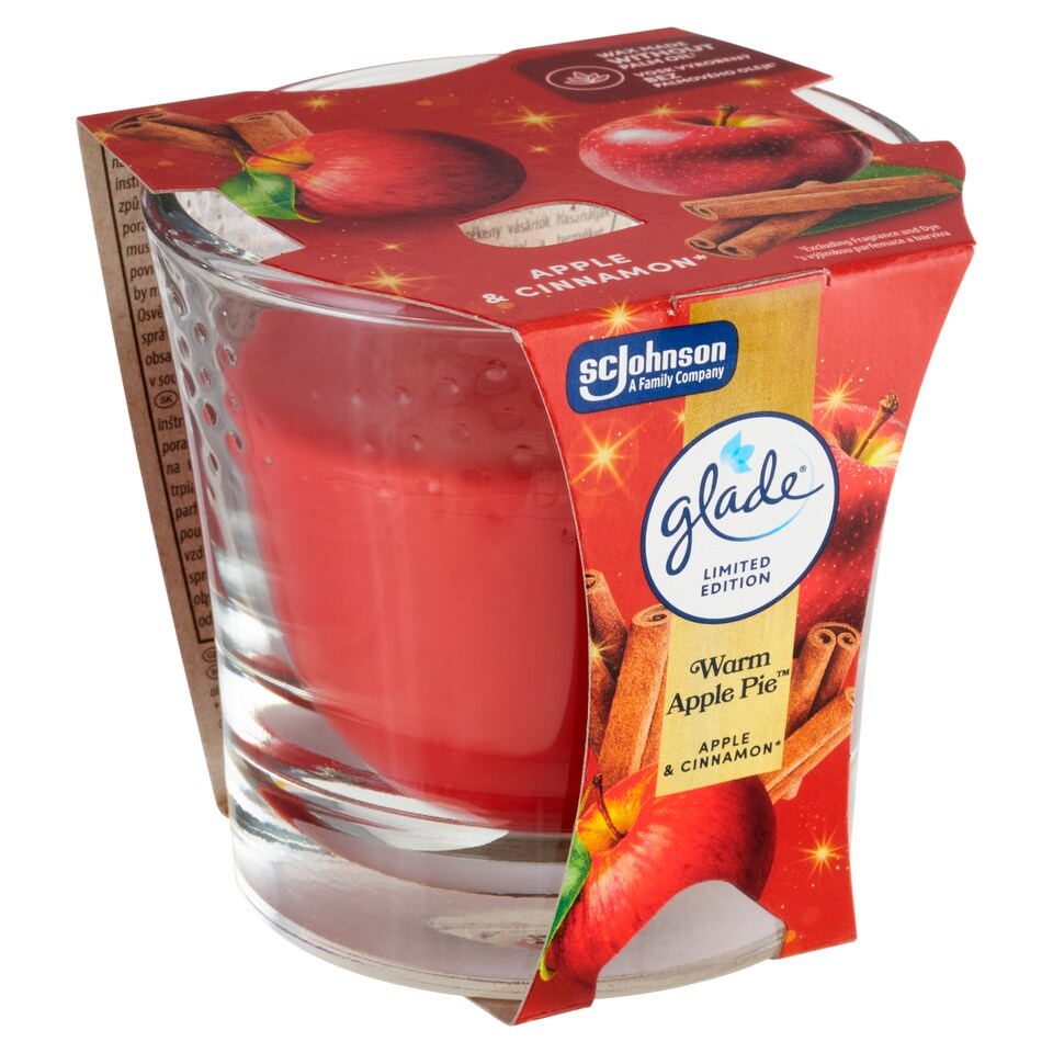 Obrázek 1 pro produkt Glade Warm Apple Pie parfémovaná svíčka 112g