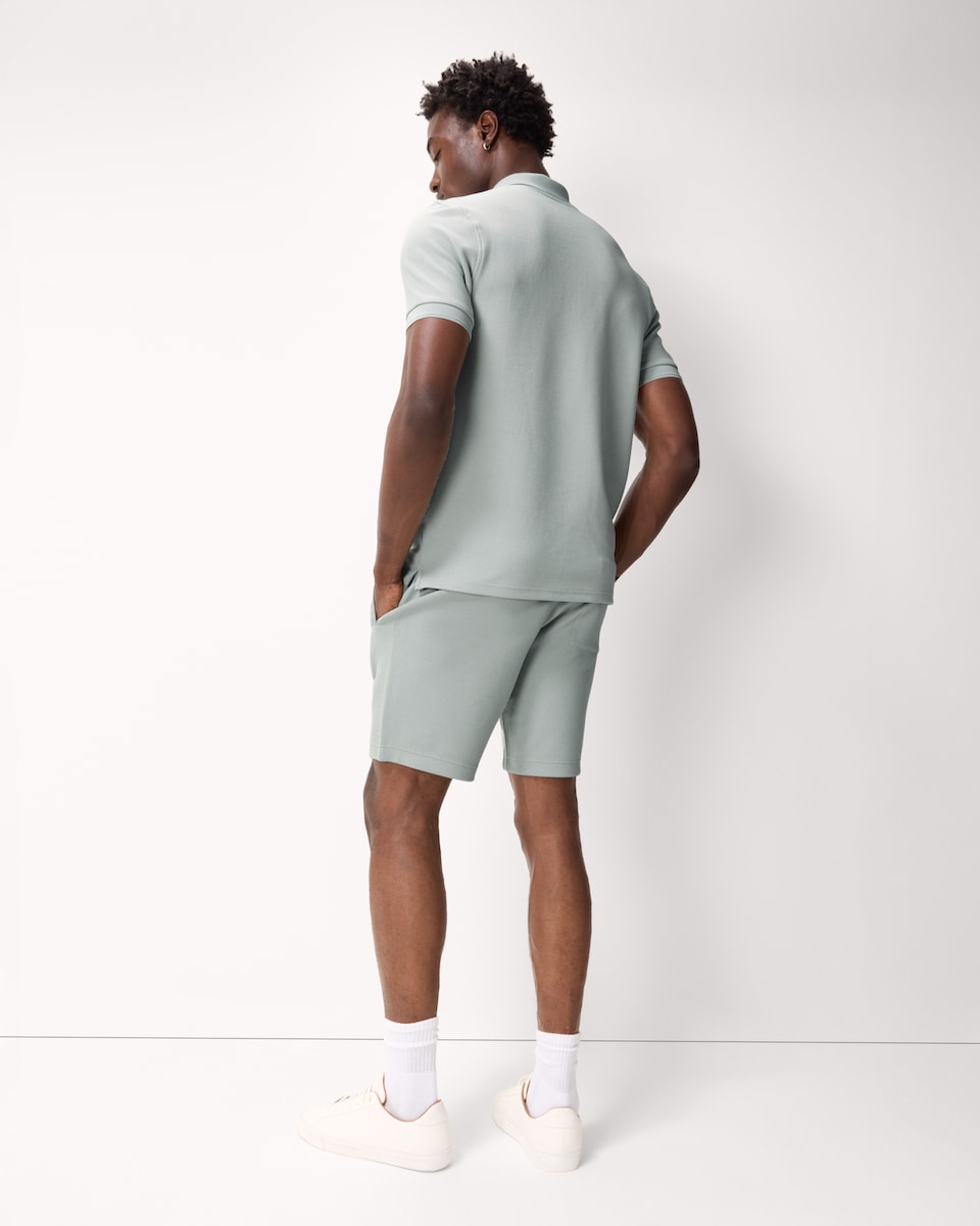 image 1 of F&F Waffle Textured Polo Shirt in Green