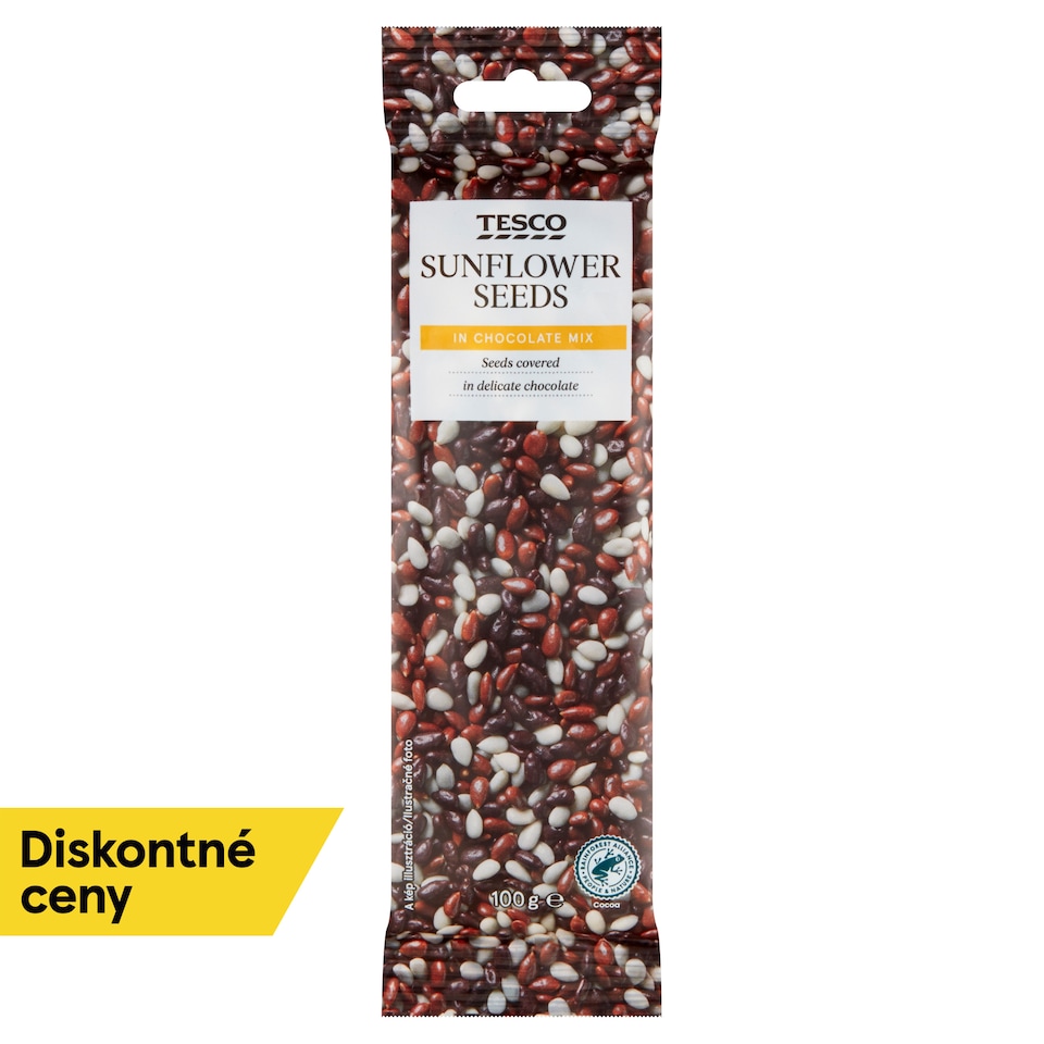Tesco Peeled Sunflower Seeds in Milk, Dark and White Chocolate 100 g