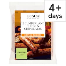 Tesco 12 Cumberland Chicken Chipolatas 375g 