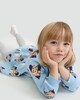 image 2 of Bluey Cotton Rich Long Sleeved Sweater Dress in Blue
