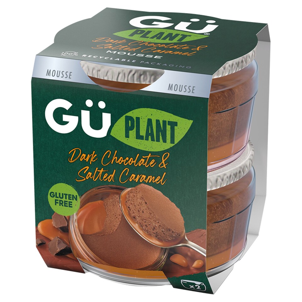 Gu Free From Chocolate With Salted Caramel Mousses 2 X 70G Tesco