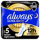 obrázok 1 z Always Ultra Secure Night Extra hygienické vložky (veľkosť 5) vložky s krídelkami 20 ks]