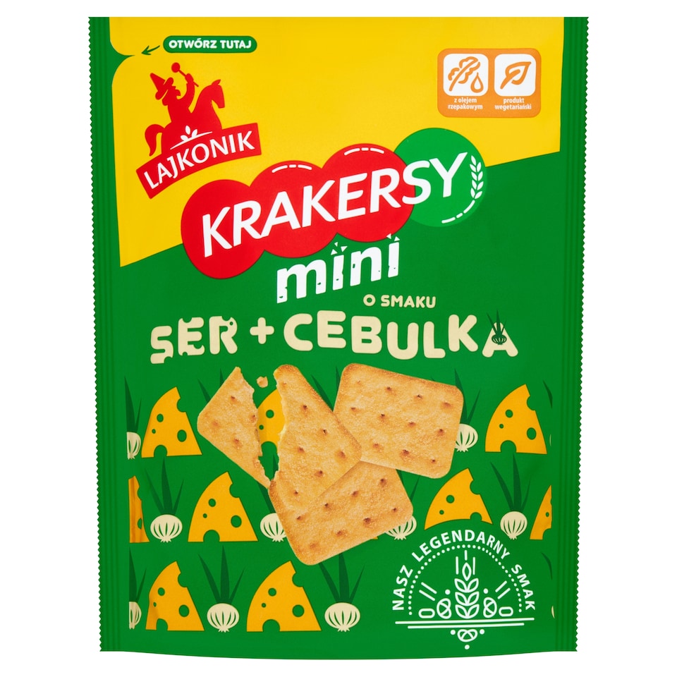 Lajkonik Mini Crackers Cheese & Onion Flavoured 100G