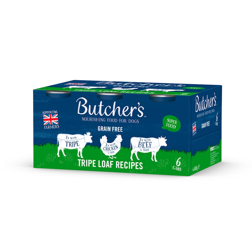 image 1 of Butcher's Tripe Loaf Dog Food Tins 6X400g
