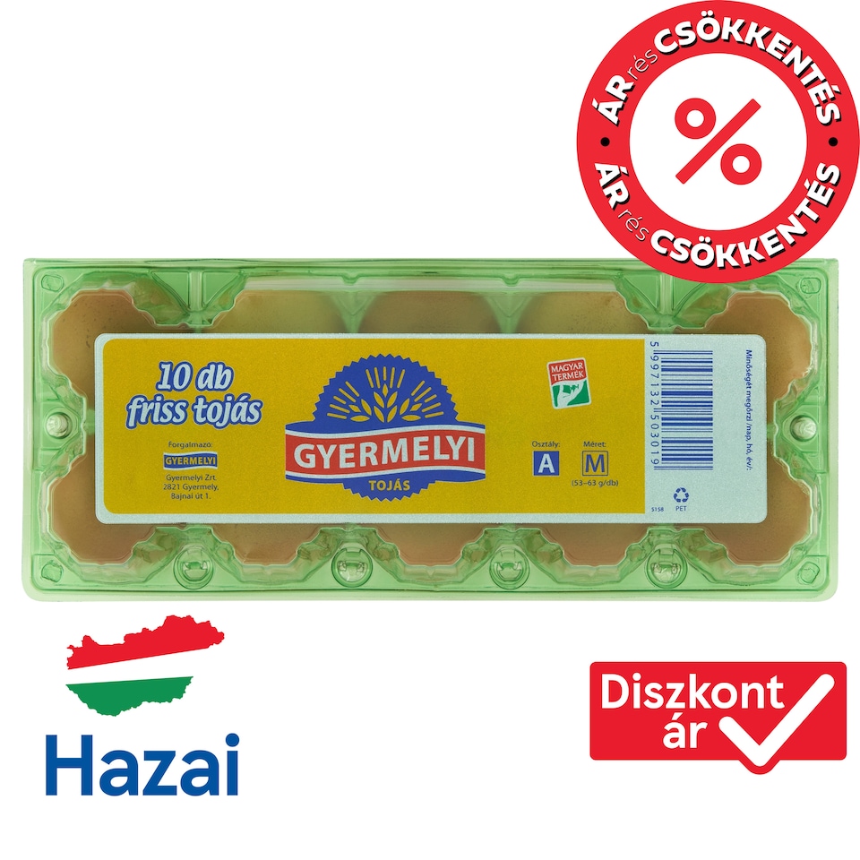 Gyermelyi friss tojás M 10 db