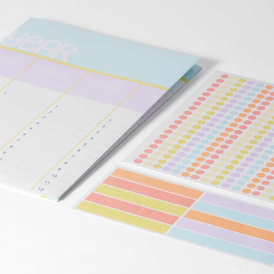 image 1 of Paperchase Ombre Annual Wall Chart