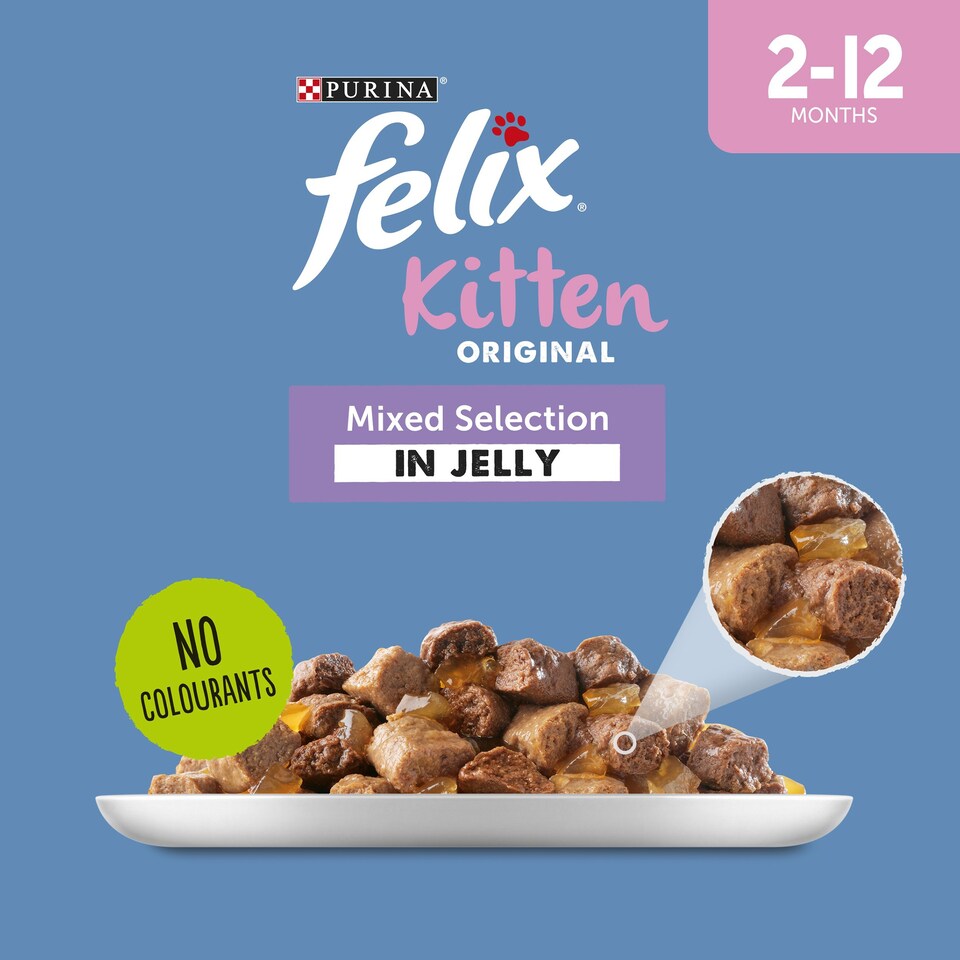 image 1 of Felix Kitten Cat Food Mixed In Jelly 12X100g