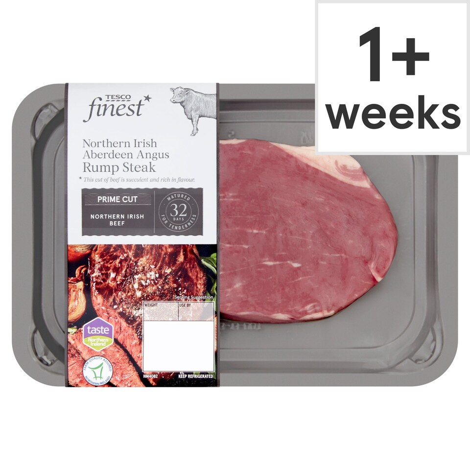 Tesco Finest Northern Ireland Aberdeen Angus Rump Steak 255G - Tesco ...