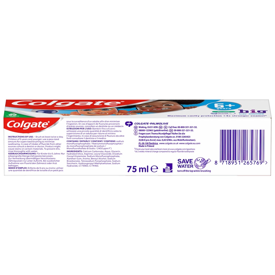 image 1 of Colgate Kids 6-9 Years Mild Mint Toothpaste 75Ml