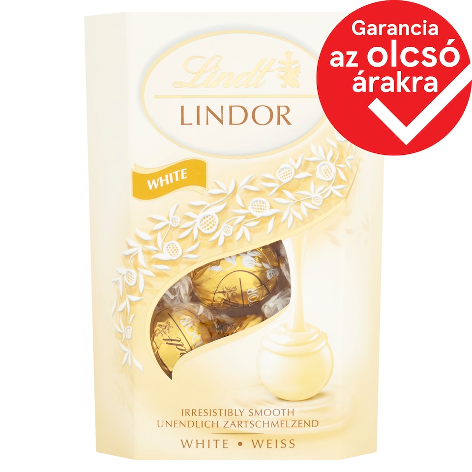 Lindt Lindor White Chocolate Praline with Irresistibly Smooth Filling 200 g