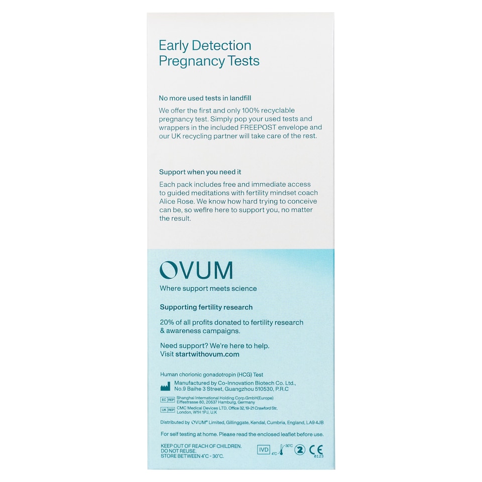 image 1 of OVUM Early Detection Pregnancy Test 2 Pack