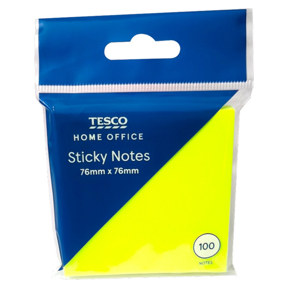 Tesco Home Office ragasztós jegyzettömb 76 mm x 76 mm 100 lap