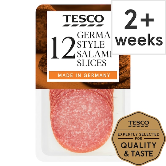 Tesco German Style Salami 125G Tesco Groceries