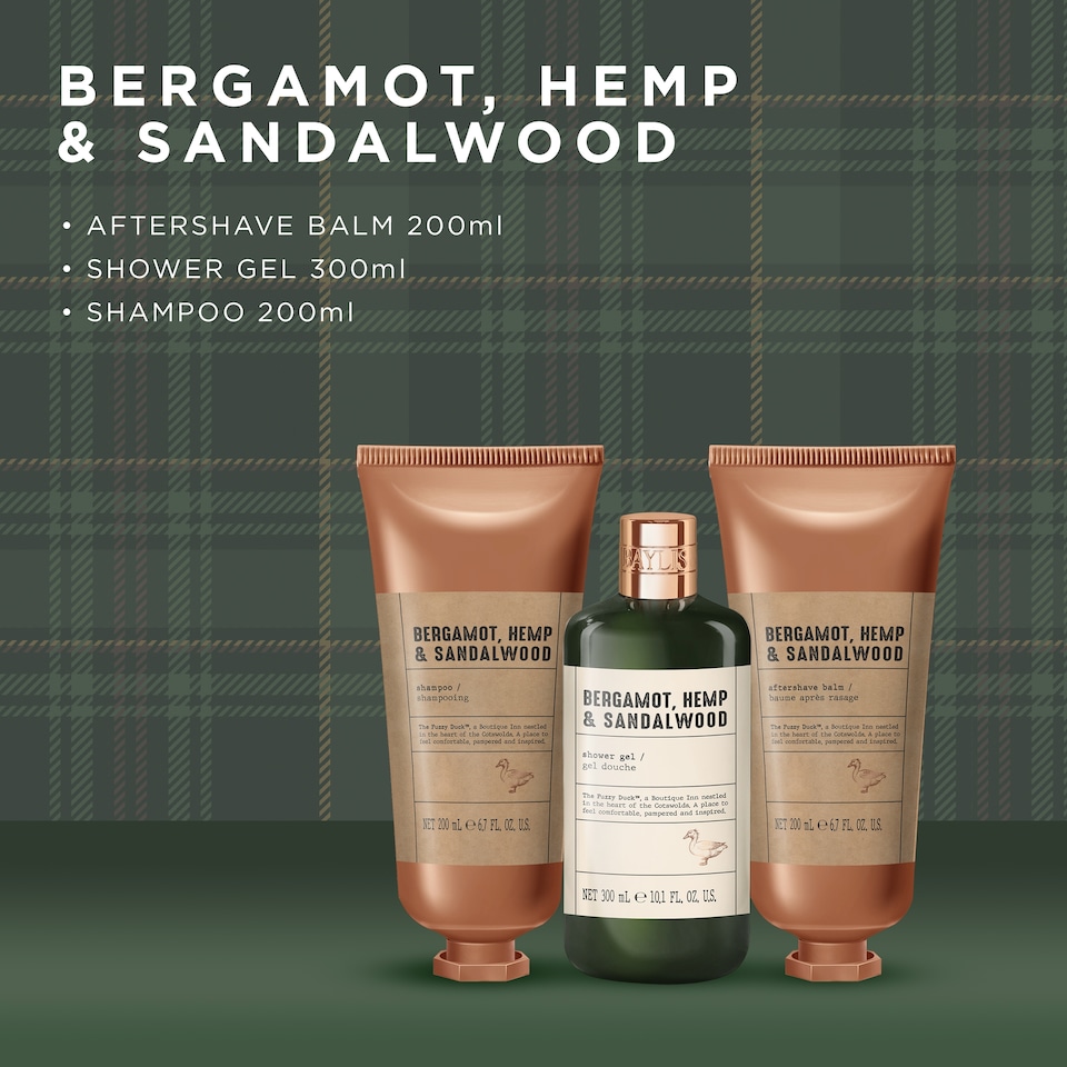 image 1 of Baylis & Harding The Fuzzy Duck Bergamot, Hemp & Sandalwood Men's Refreshing Shower Kit Gift Set
