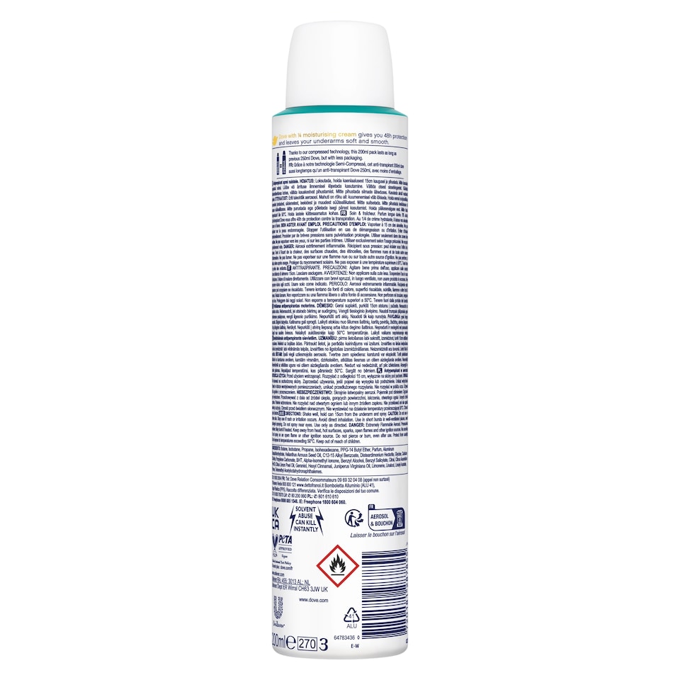 image 1 of Dove Women Fresh 48h Antiperspirant Deodorant 200ml