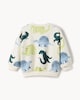 image 2 of F&F Boys Cotton Rich Dinosaur Sweatshirt in Multi