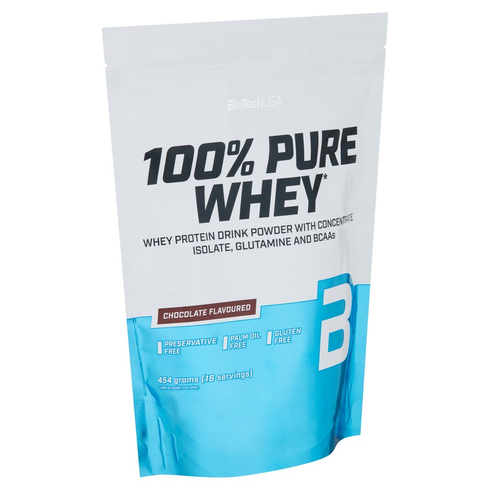 Obrázek 1 pro produkt BioTechUSA 100% Pure Whey ochucený bílkovinový nápojový prášek čokoláda 454g