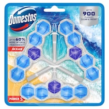 Domestos Power 5 Ocean Toilet Refreshment Block 3 x 50 g