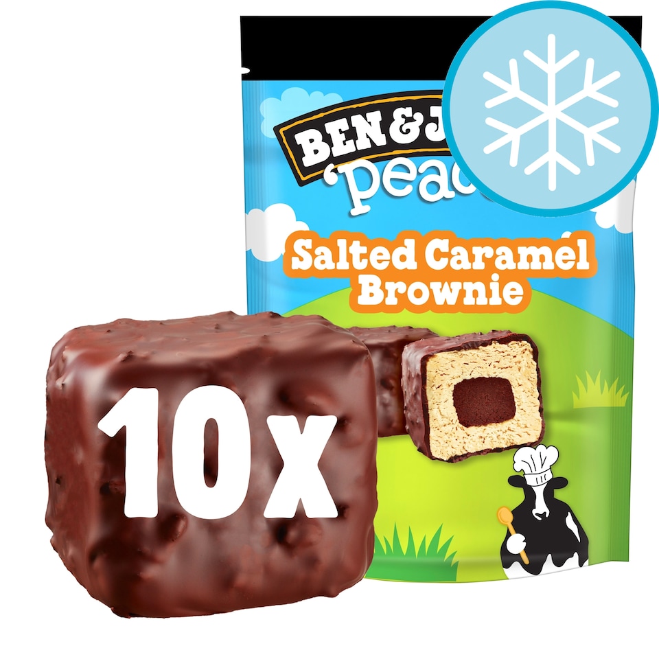 Ben & Jerry's Peaces Salted Caramel Brownie Ice Cream x10 160ml