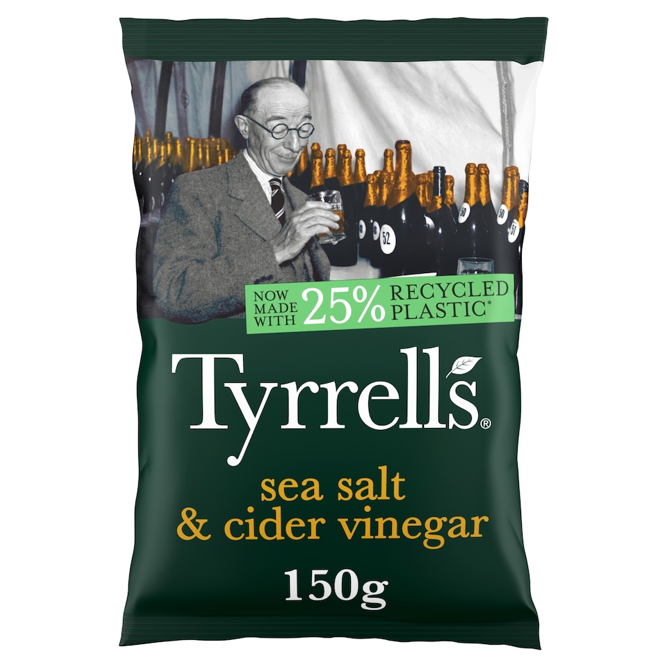 image 1 of Tyrrells Sea Salt & Cider Vinegar Sharing Crisps 150g