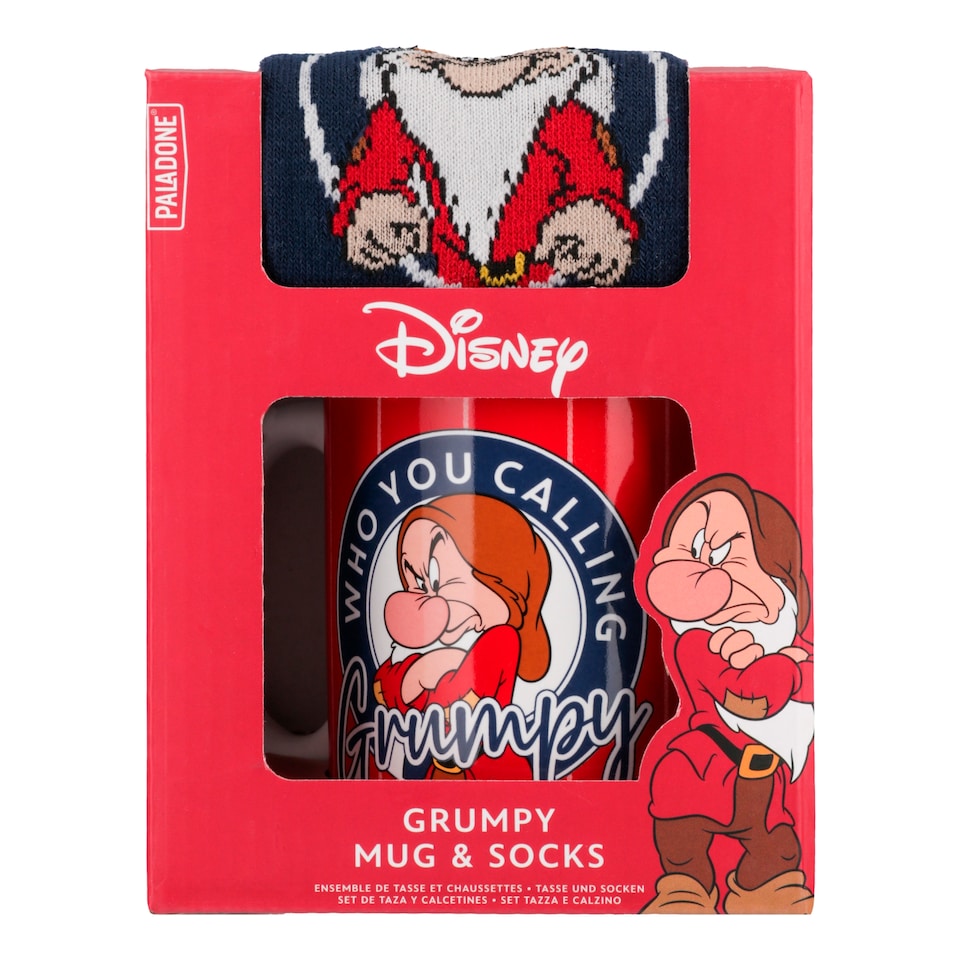 image 1 of Disney Grumpy Mug and Socks Christmas Gift Set