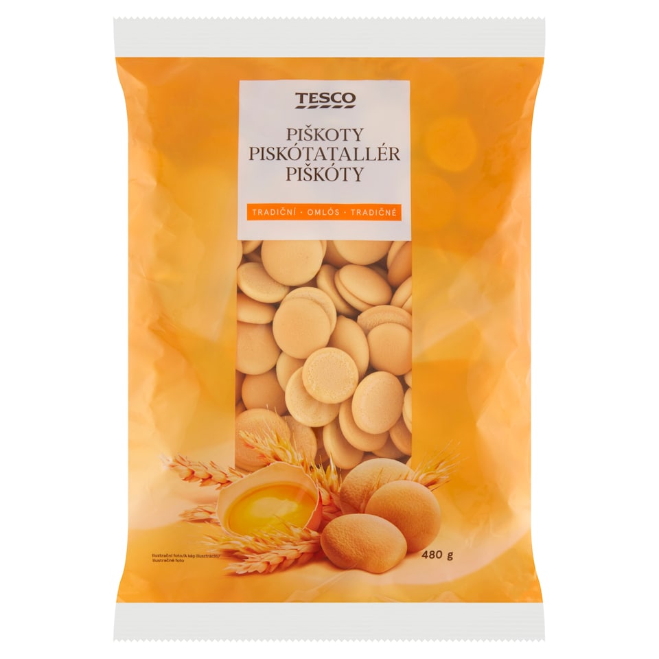 Tesco piskótatallér 480 g