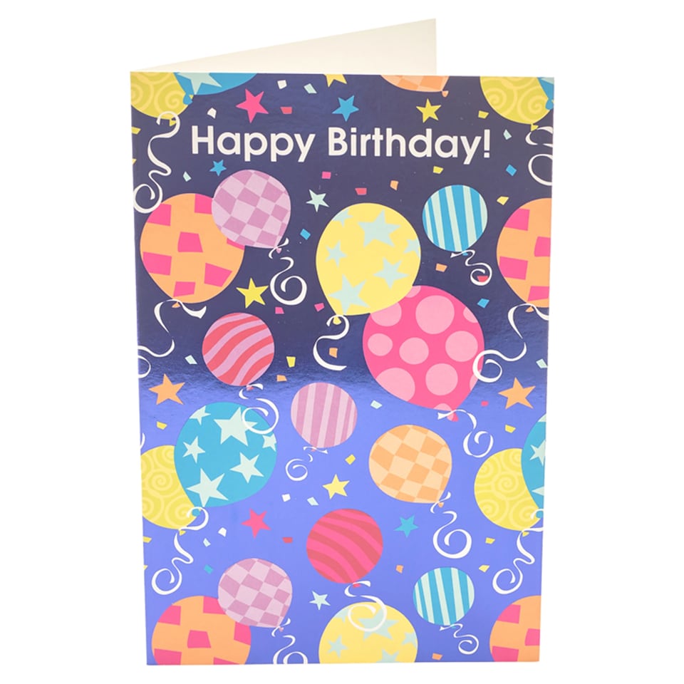 image 1 of Best Wishes Birthday Card Balloons