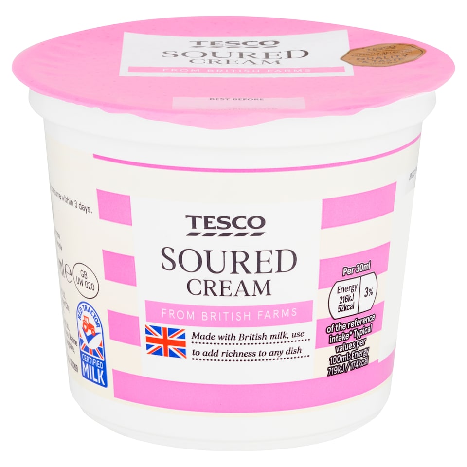 Tesco Soured Cream 300Ml