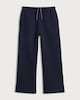image 5 of F&F Girls Cotton Rich Wide Leg Drawstring Joggers in Navy