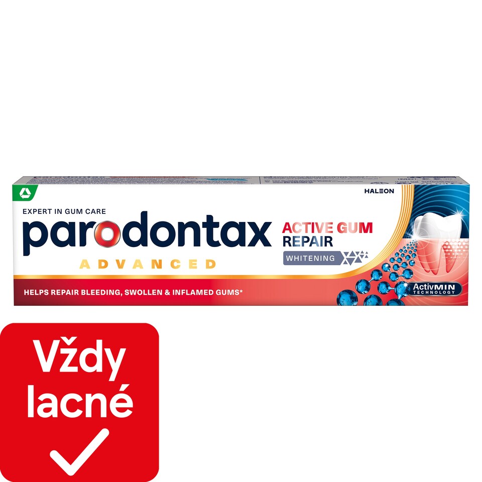 obrázok 1 z Parodontax Whitening aktívna obnova ďasien zubná pasta s fluoridom 75 ml