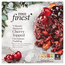 Tesco Finest Cherry Topped Christmas Pudding 400G