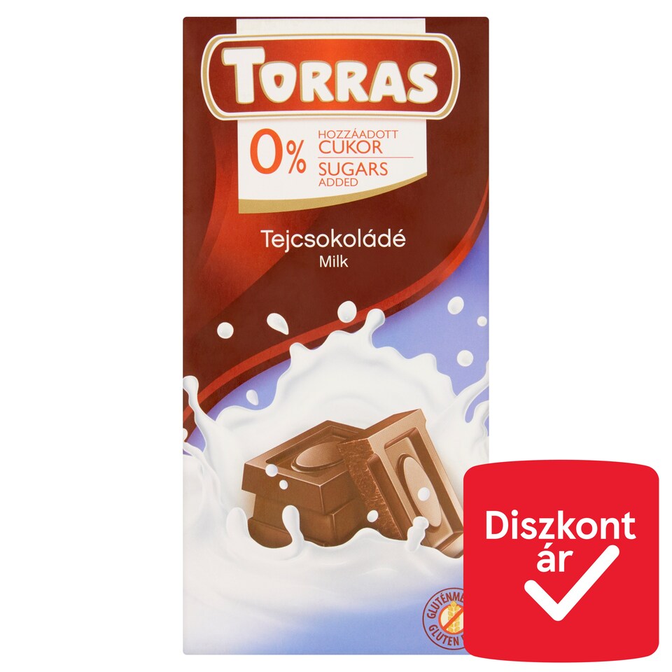 image 1 of Torras Milk Chocolate with Sweetener 75 g