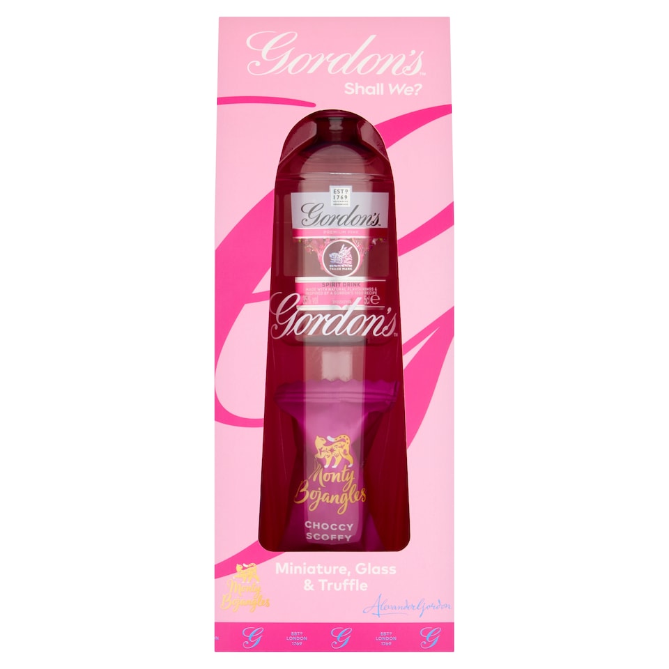 Gordon's Pink Miniature, Glass & Truffle