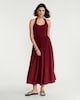 image 1 of F&F Halter Neck Maxi Dress in Red