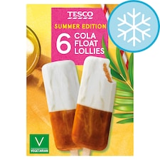 Tesco Cola Float Ice Lollies 6x55ml