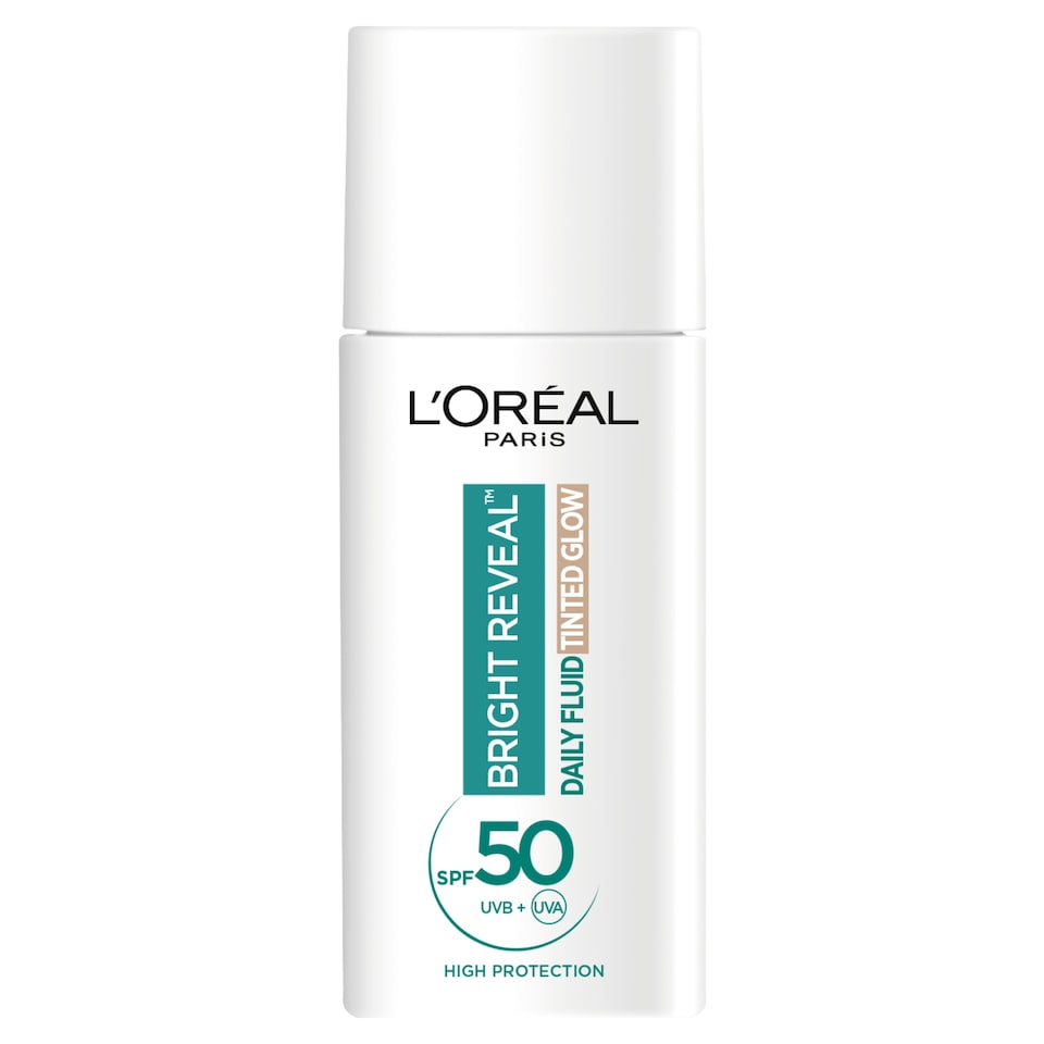 image 1 of L'Oreal Paris Bright Reveal Daily Fluid Tinted Glow Pearl SPF50 50ml