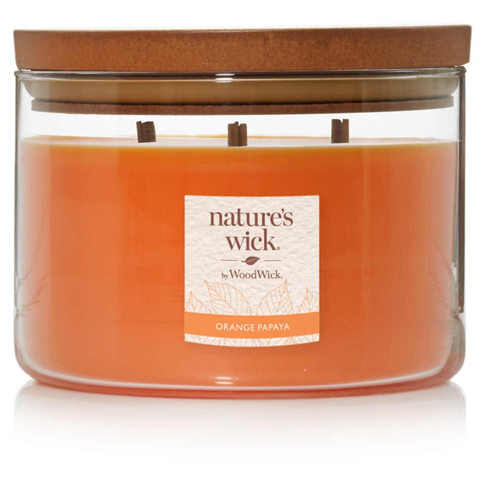Natures Wick Multi Wick Candle Orange Papaya 433G