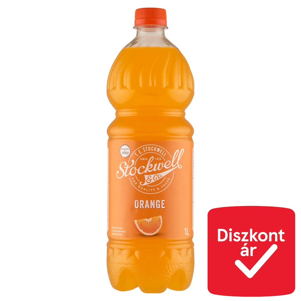 Stockwell & Co. narancsízű italkoncentrátum, édesítőszerrel 1 l