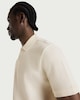 image 1 of F&F Pure Cotton Textured Polo Shirt in Cream