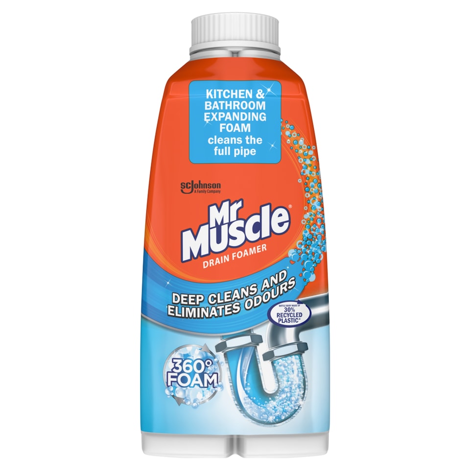 image 1 of Mr Muscle Drain Foamer Pipe Cleaner - Deep Clean & Odour Eliminator 500ml