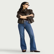 F&F Mid Rise Bootcut Jeans in Navy