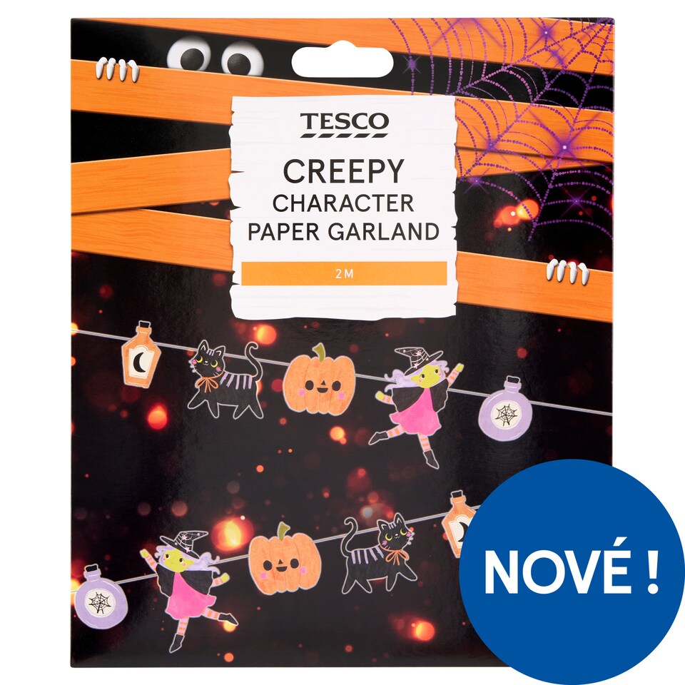 Tesco Halloween Creepy Character Paper Garland