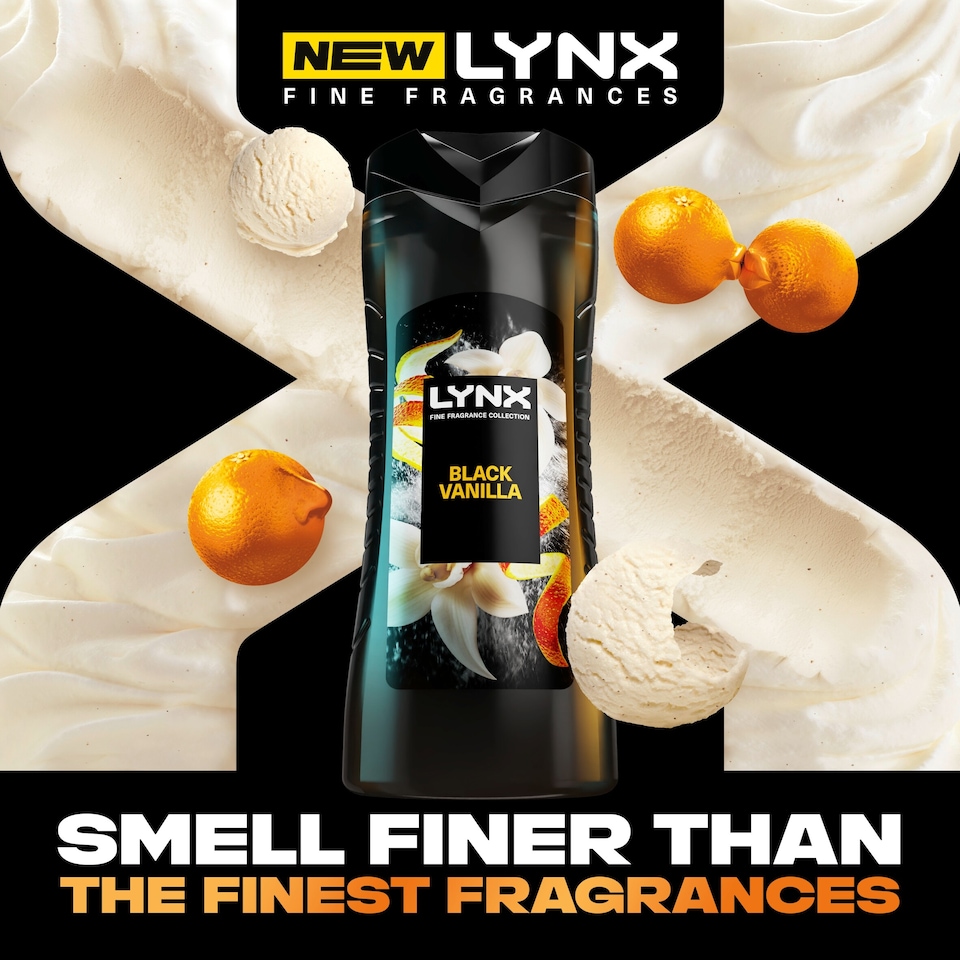 image 1 of Lynx Fine Fragrance Black Vanilla Body Wash 400ml